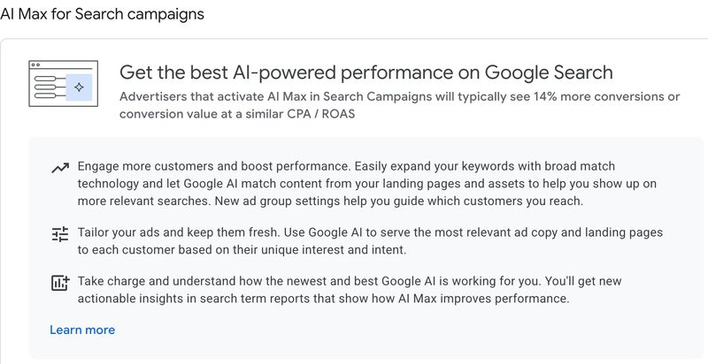 Google Lança Ferramenta AI Max com Anúncios Internos